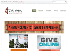 Tablet Screenshot of lakeorionumc.org